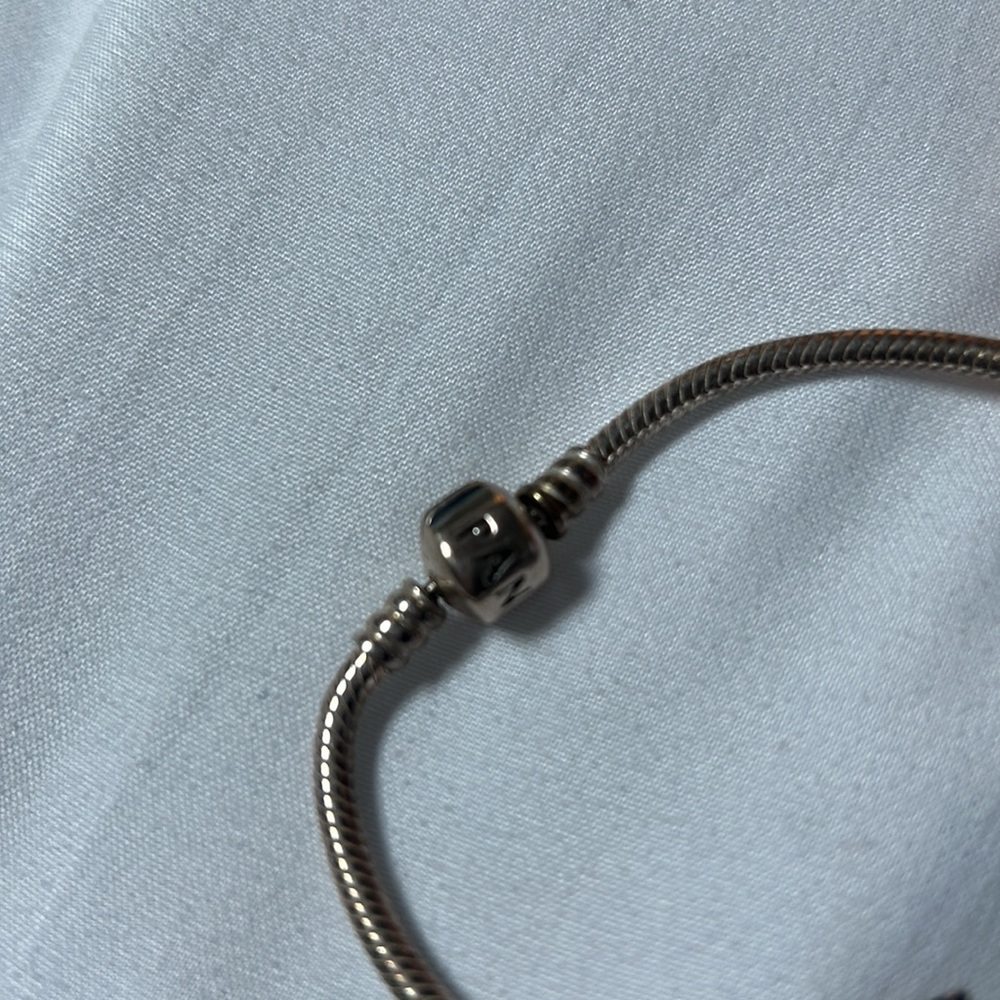 COPY - Authentic Pandora Silver Blue Snowflake Charm Bracelet - Picture 2 of 4